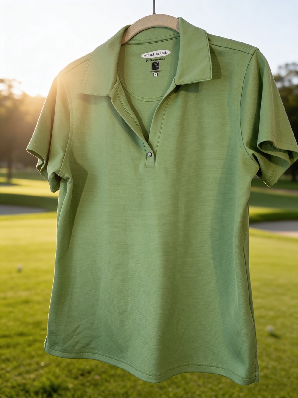 Women's Green Polo Top